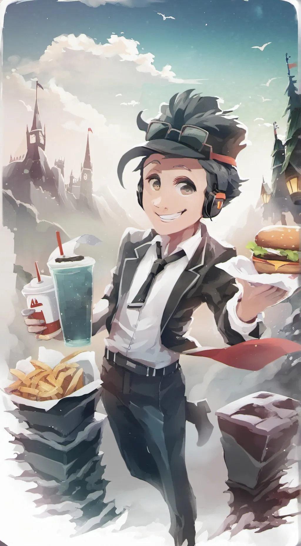ai character: McDobalds employee background
