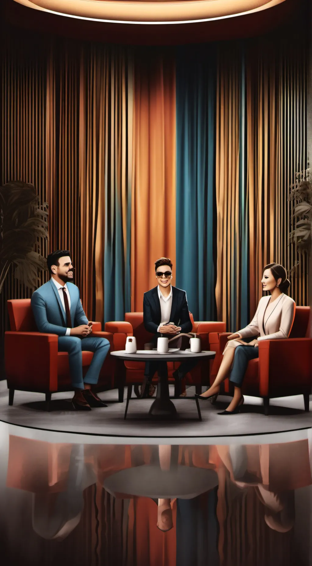 ai character: talk show background