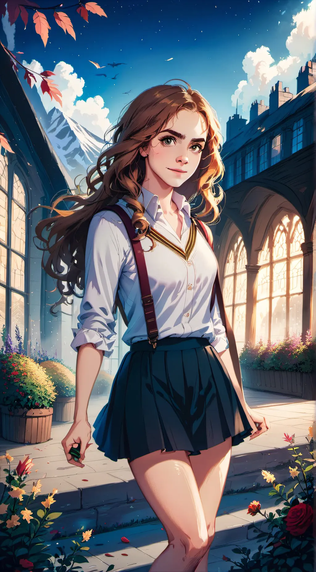 ai character: Hermione  background