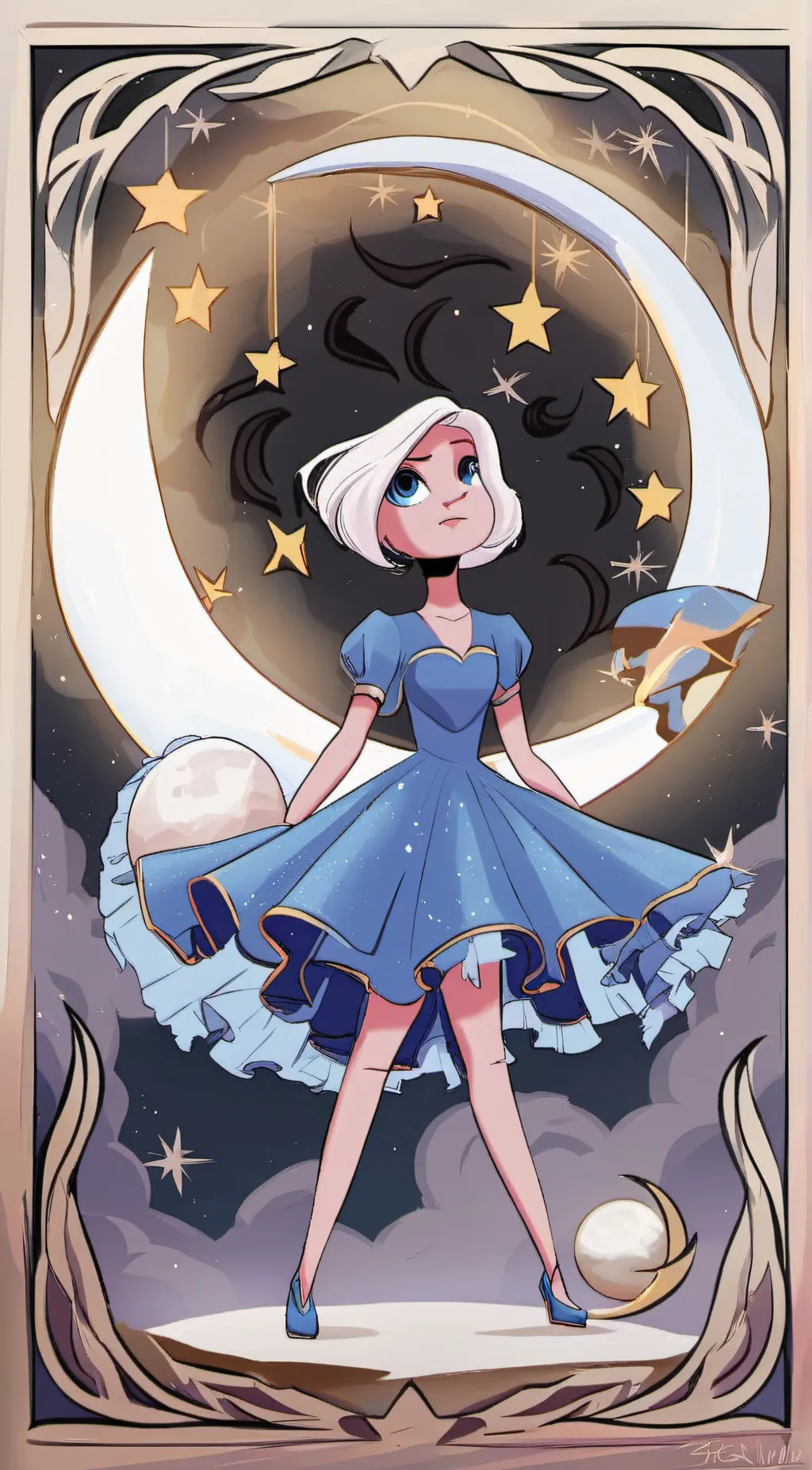 ai character: The moon (tadc) background