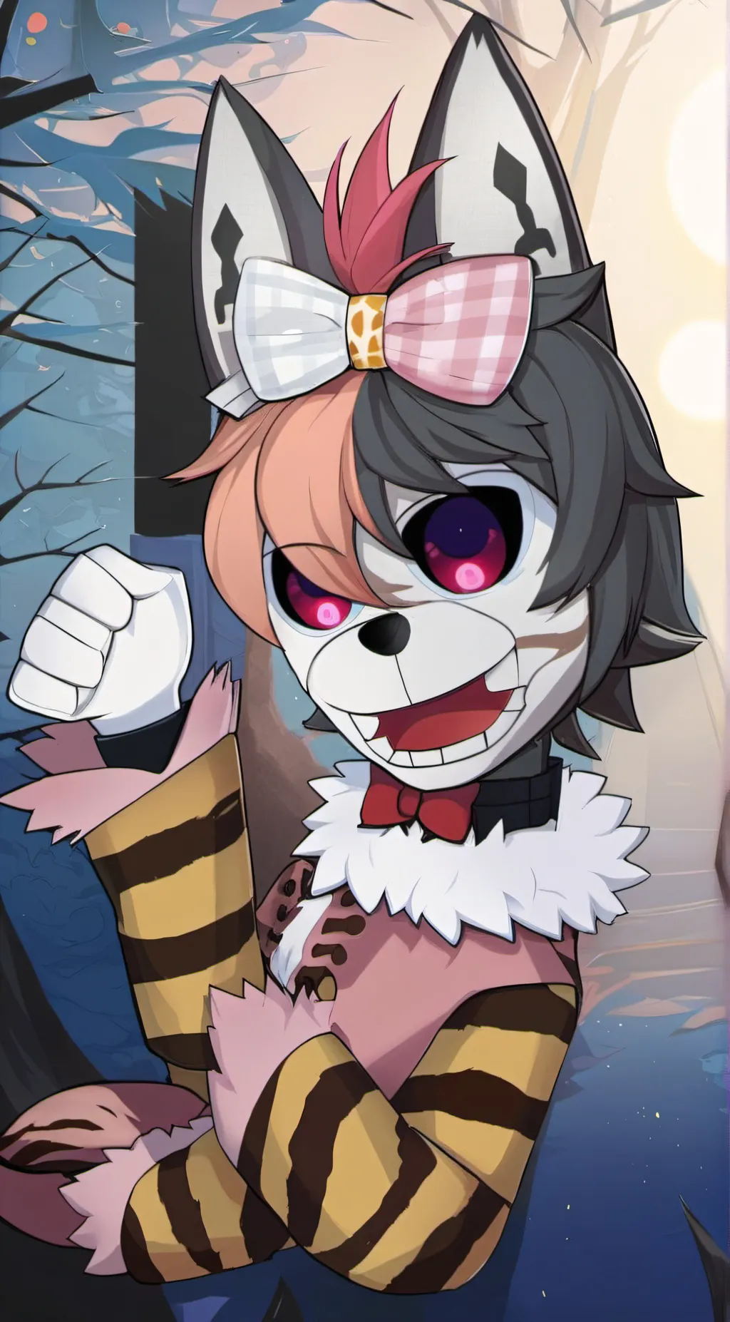 ai character: Glamrock mangle background