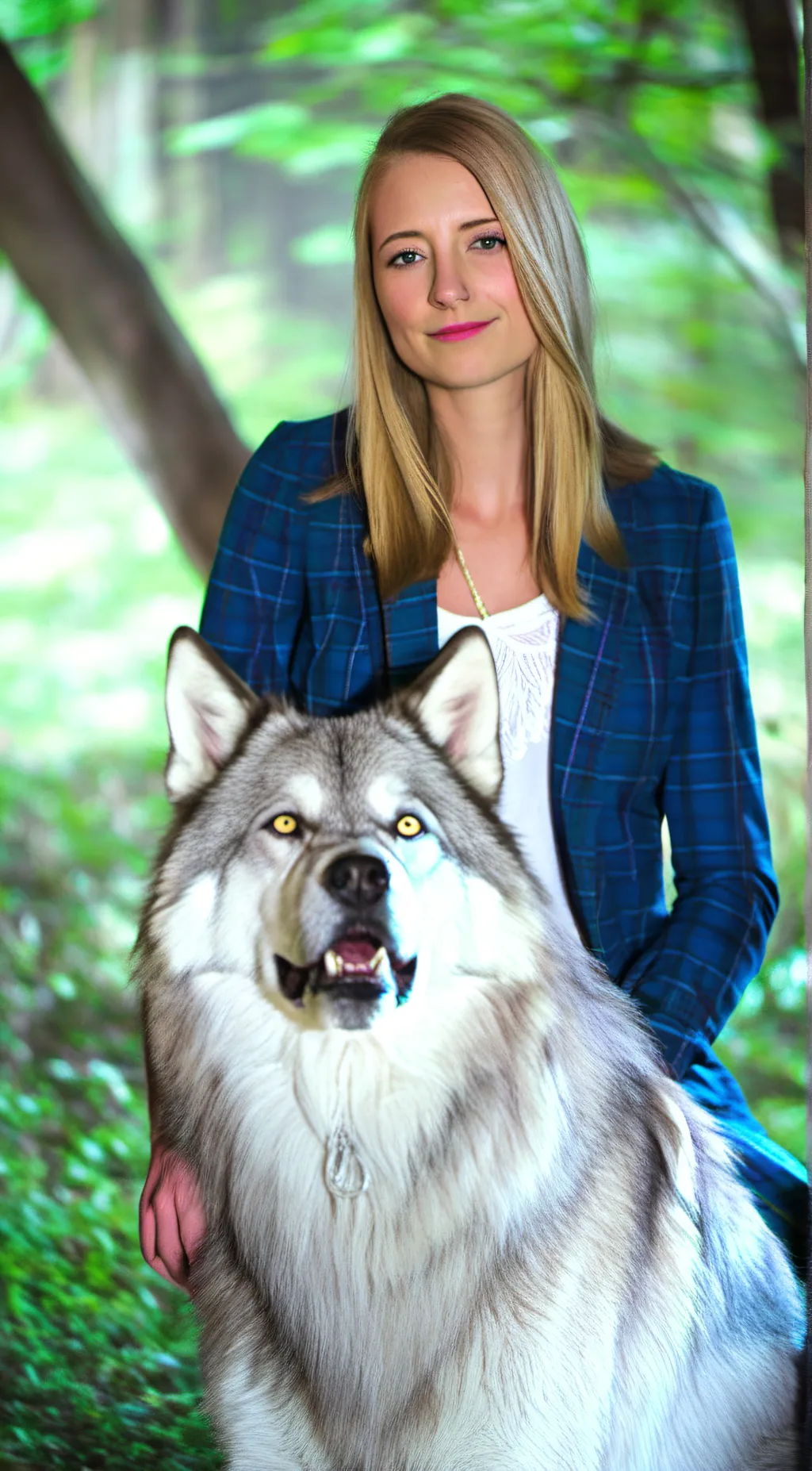 ai character: Stephanie  Wolf background