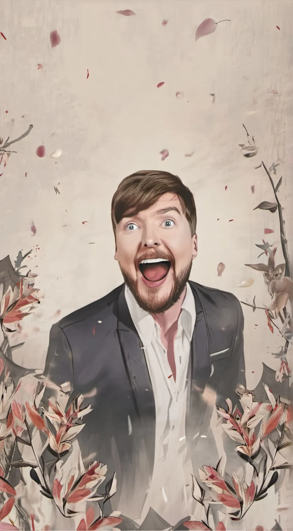 ai character: mr beast evil background