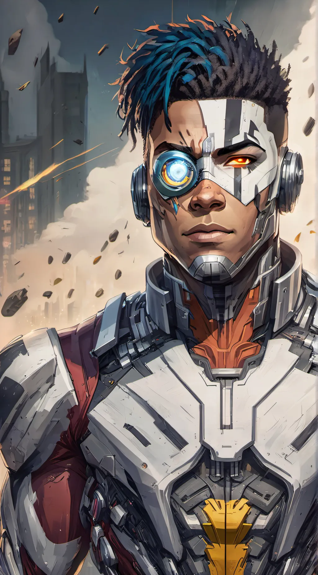 ai character: cyborg background