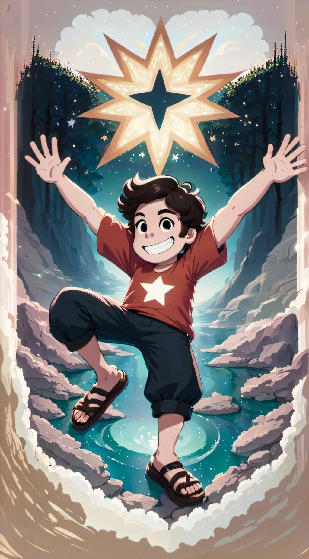 ai character: Steven universe  background