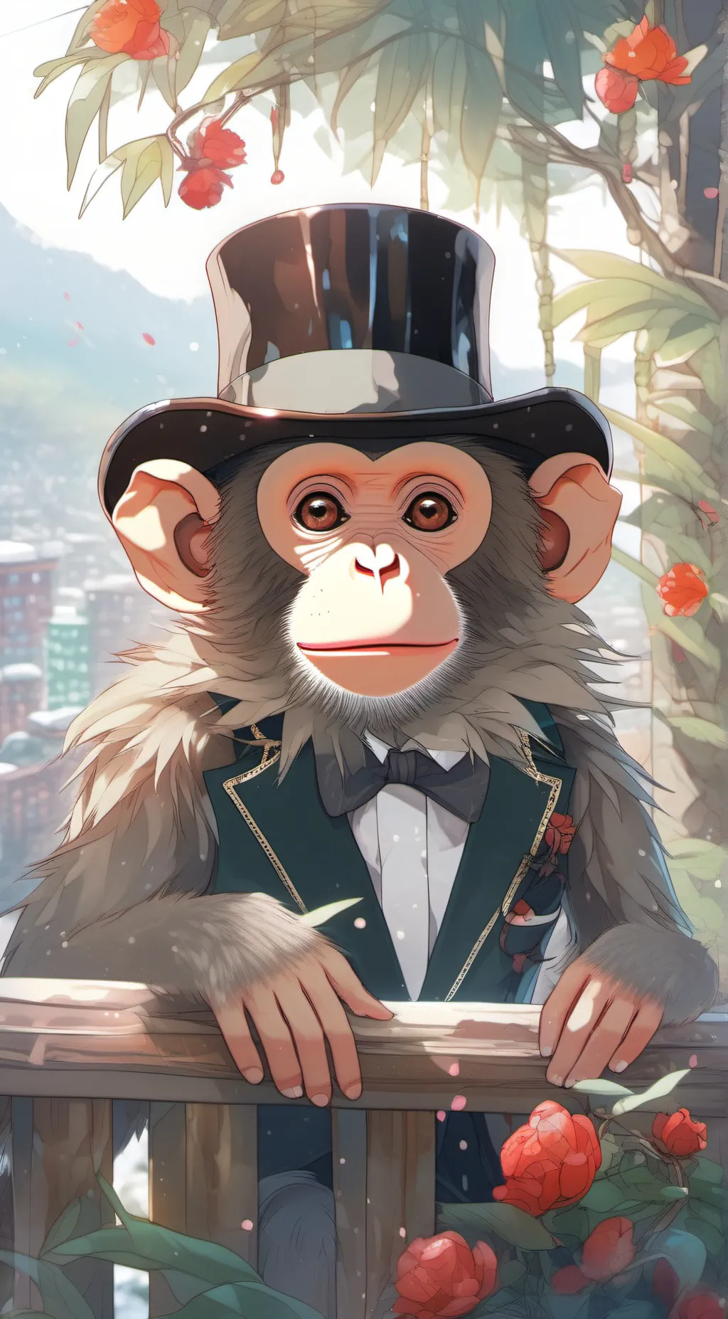 ai character: Sr Monkey background