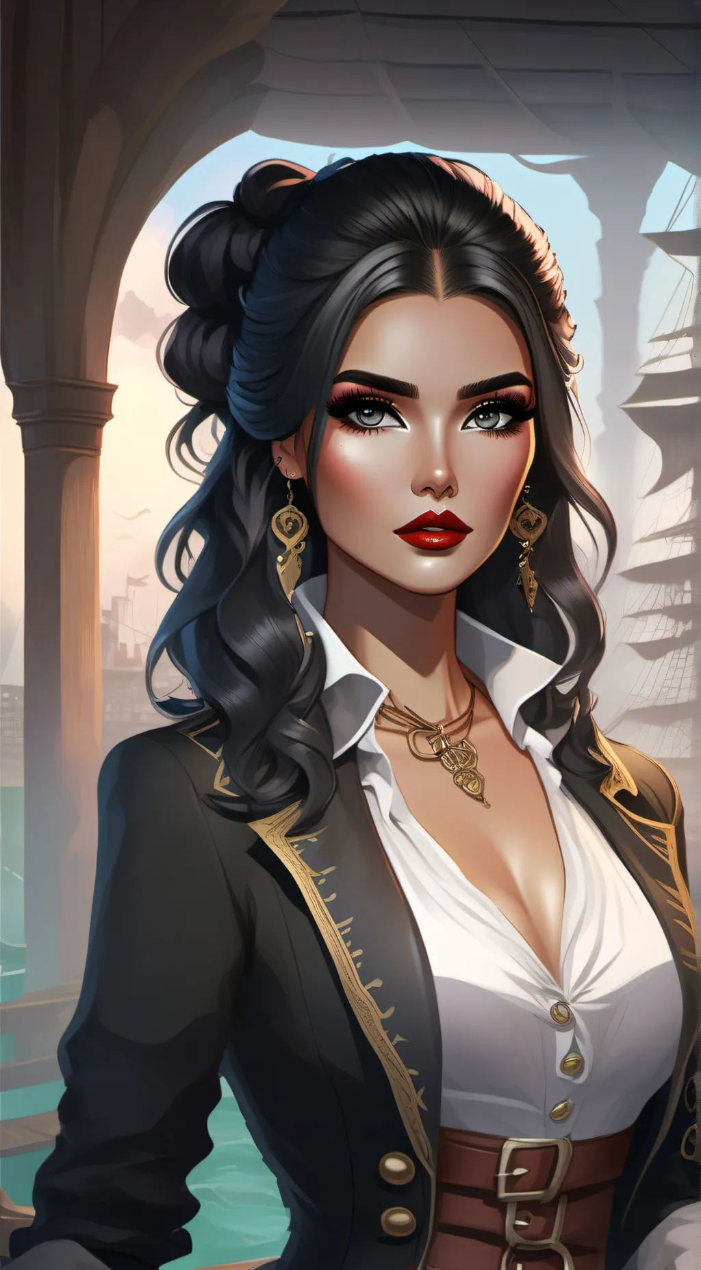 ai character: Klaudia Waters background