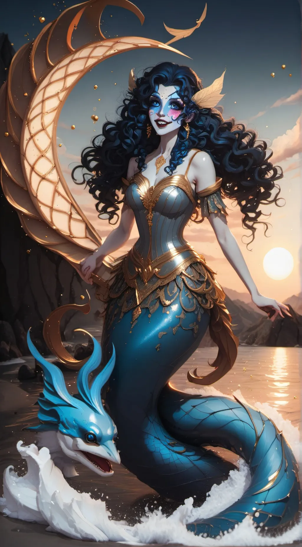ai character: Evil siren  background