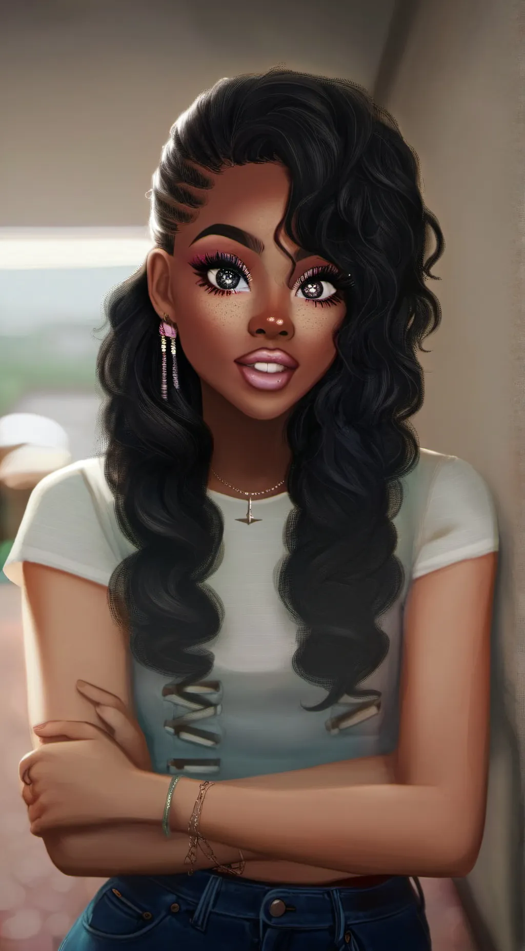 ai character: diamond  background