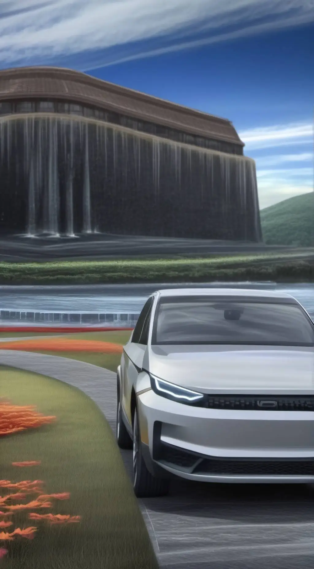 ai character: 2030 Chevy Volt  background