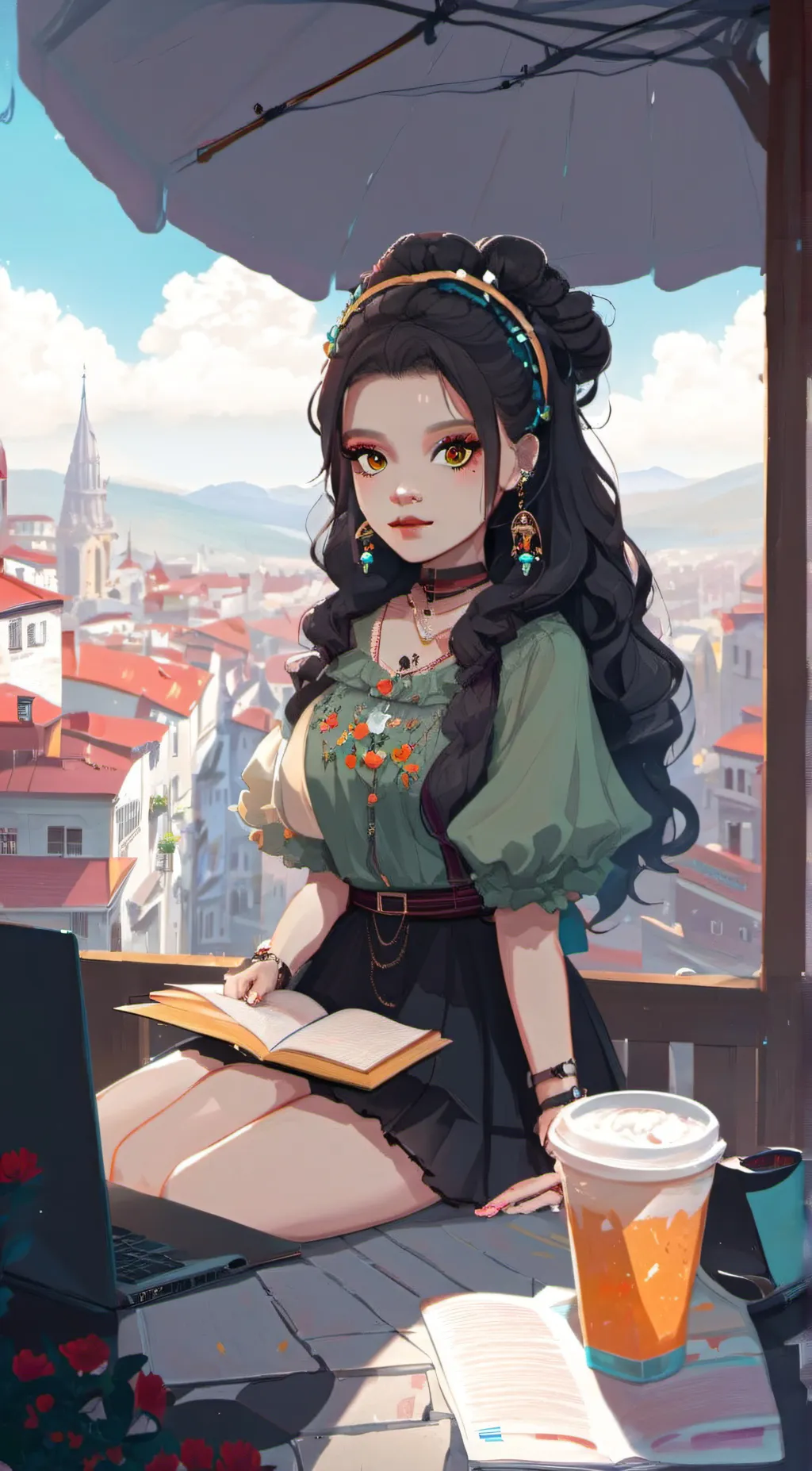 ai character: Aria background