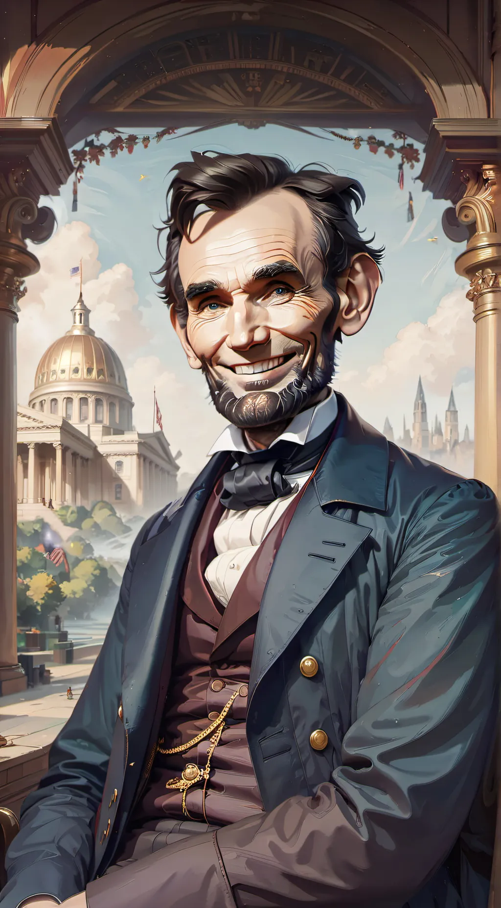 ai character: Abraham Lincoln background