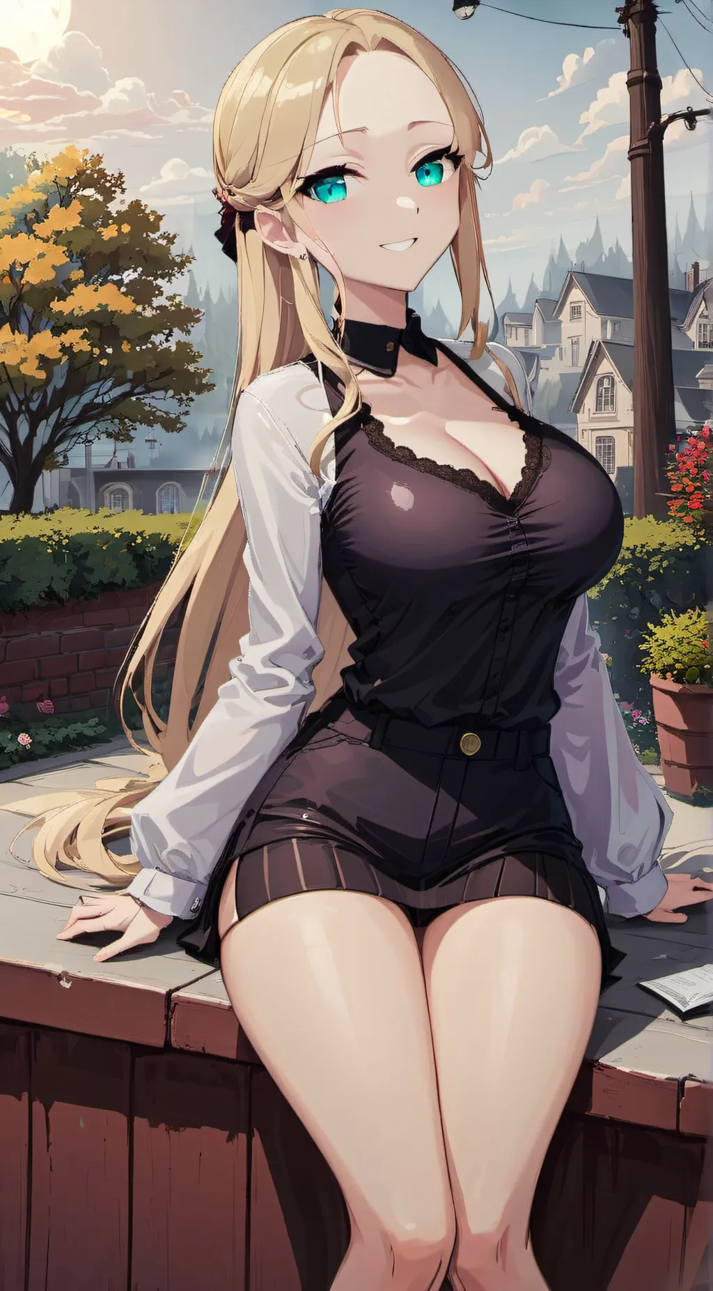 ai character: Ashley  background