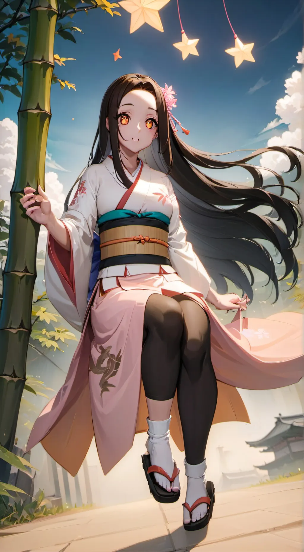 ai character: Nezuko Kamado background