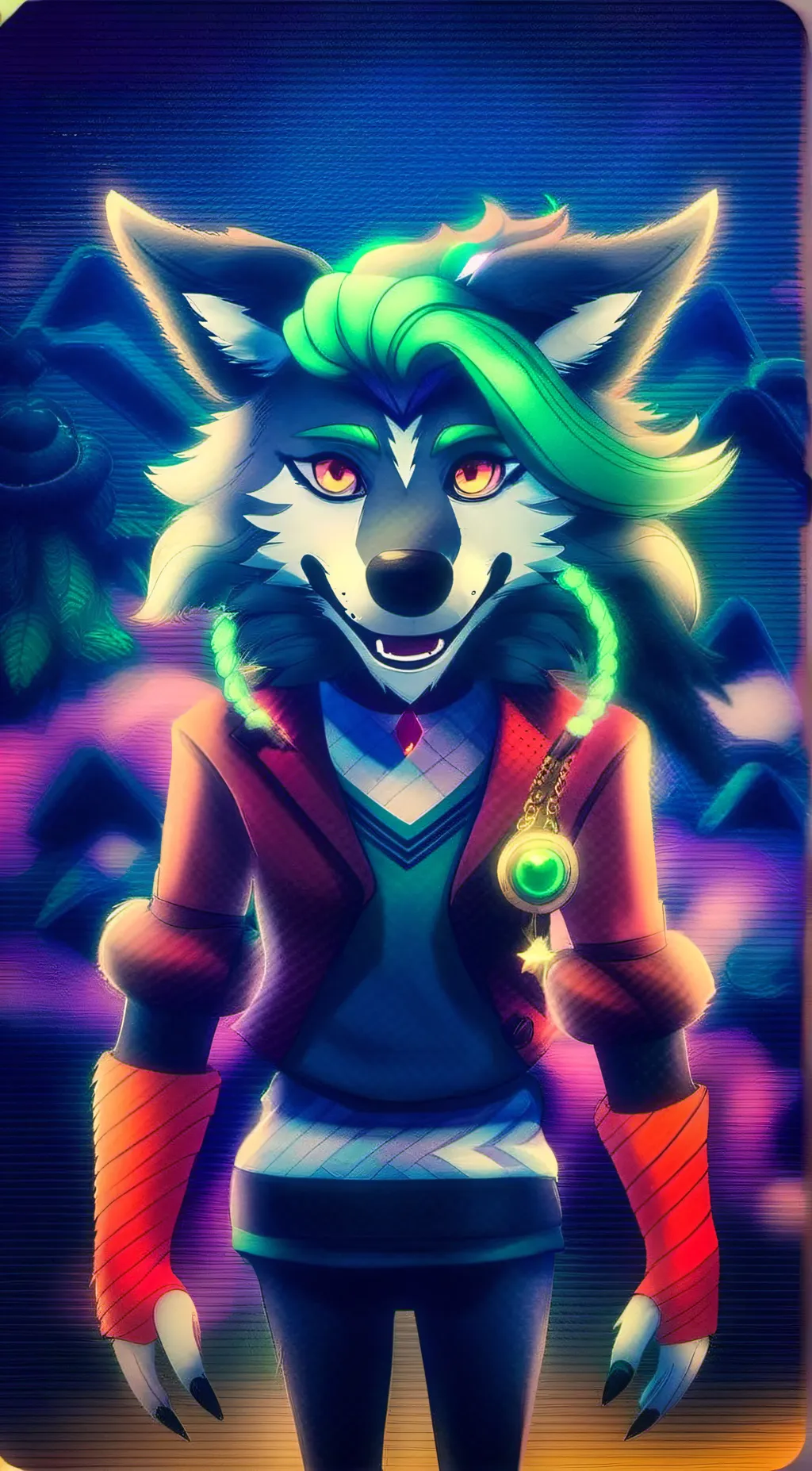 ai character: Roxy wolf background