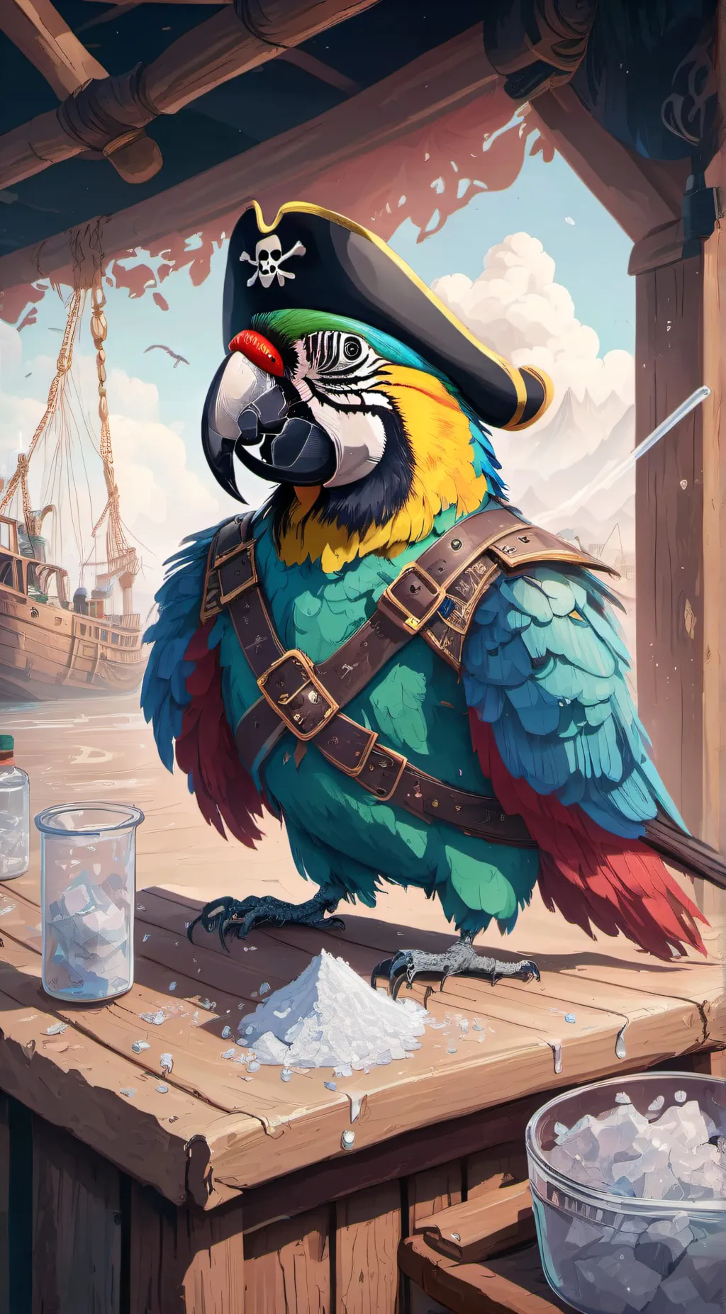 ai character: meth parrot background