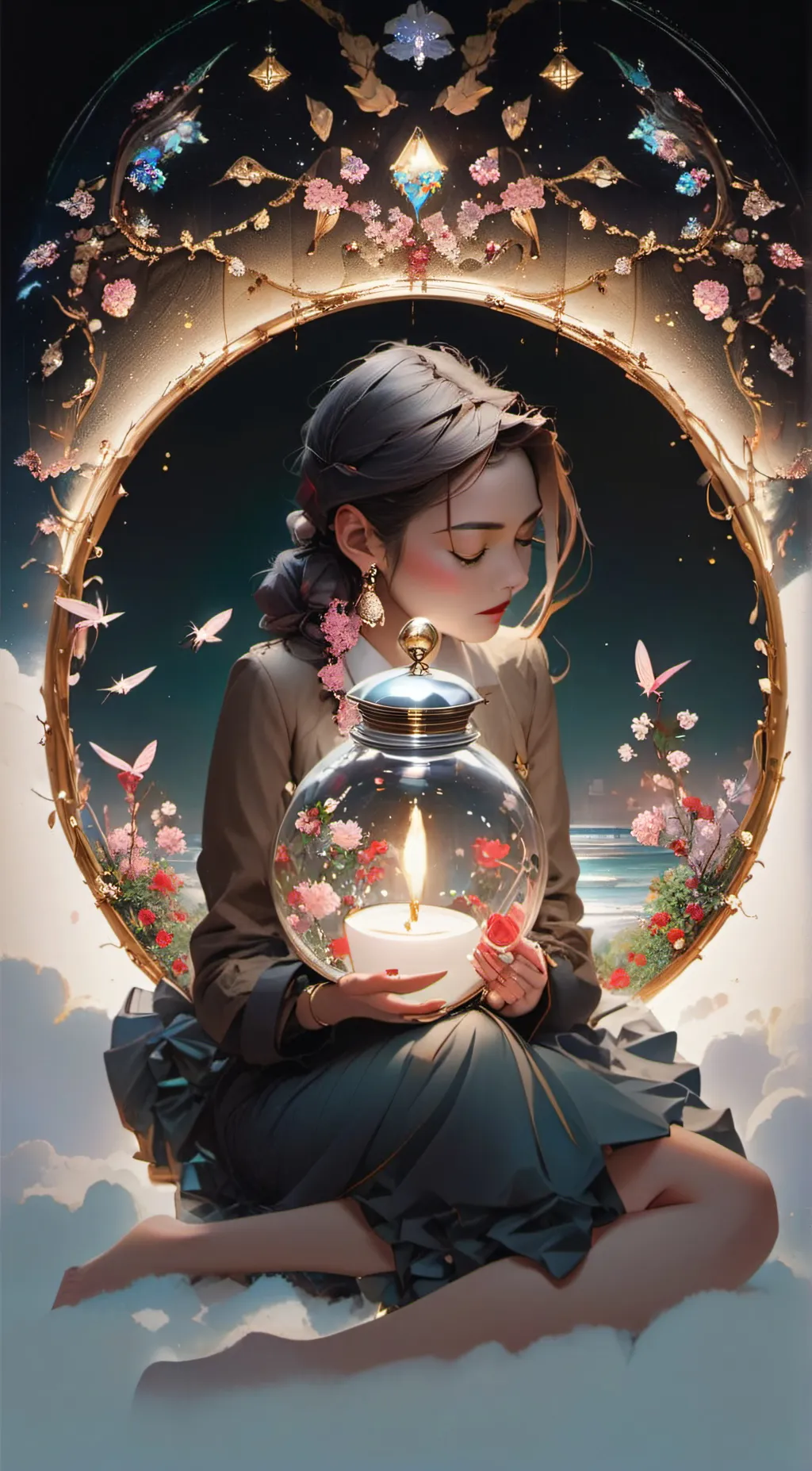 ai character: I touched 🥲 and I' background