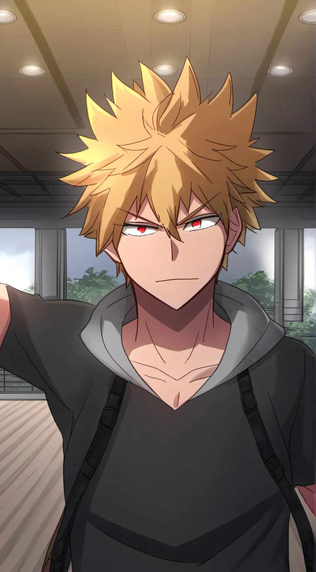 ai character: Bakugo  background