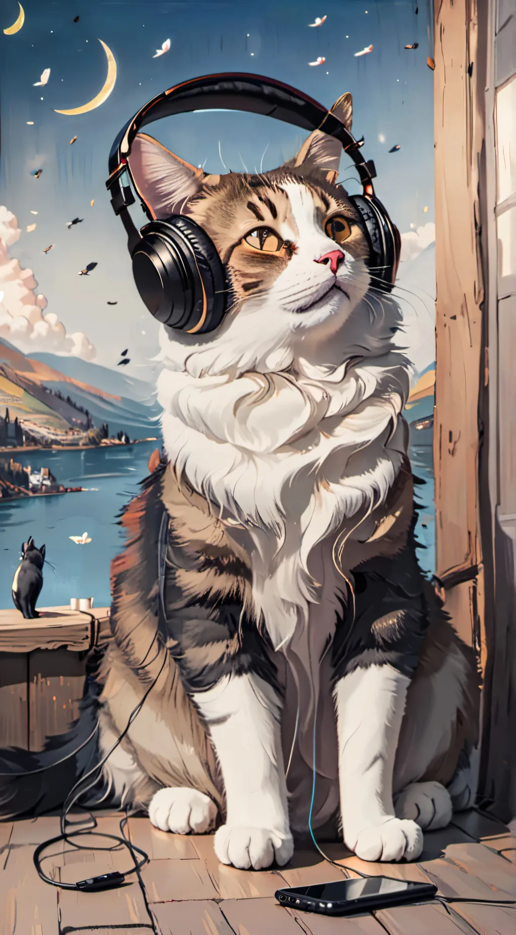 ai character: Pudding the cat background