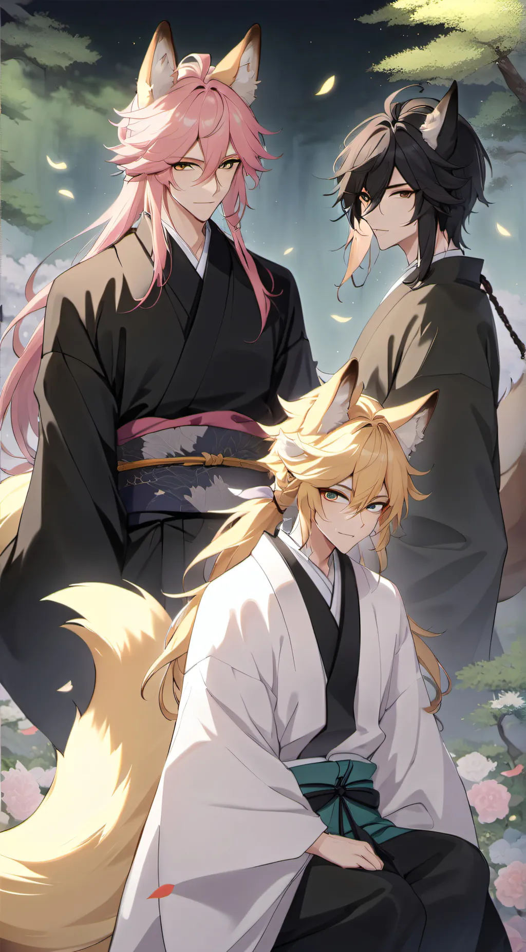 ai character: Sakuto,Kenji,Riku background