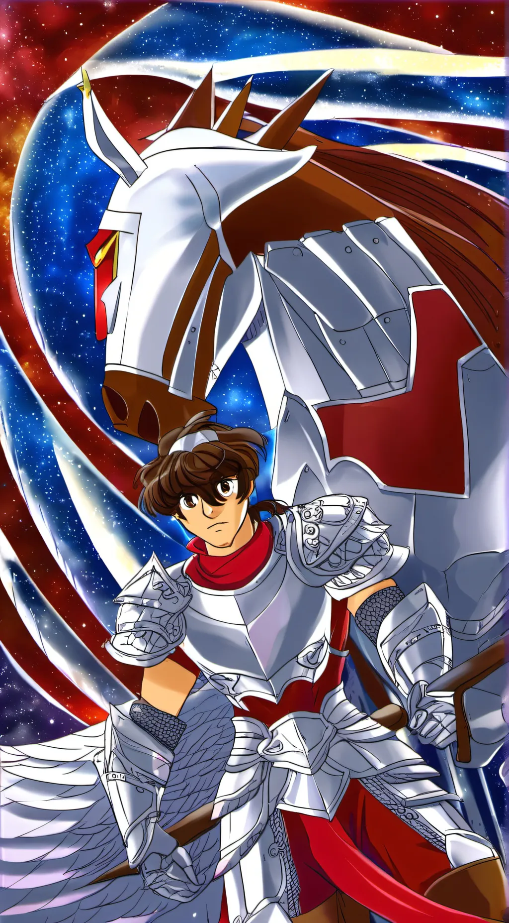 ai character: Pegasus saiya background
