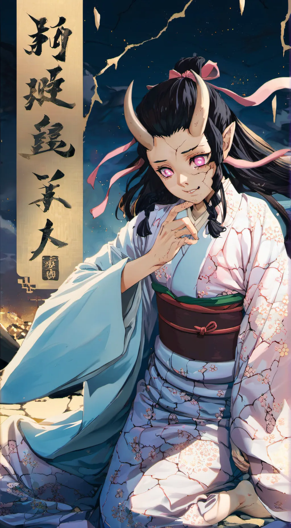 ai character: Nezuko  background