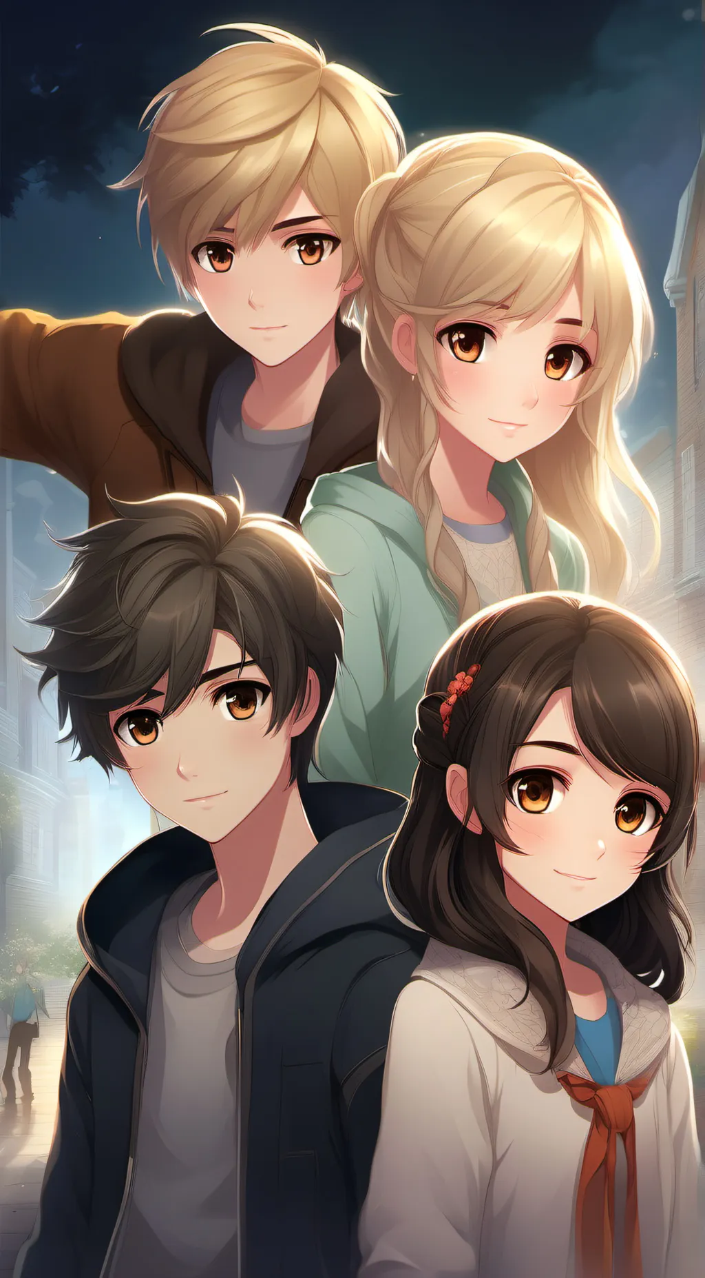 ai character: friend group  background