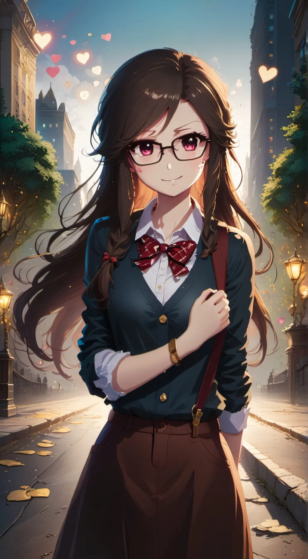 ai character: Autumn  background