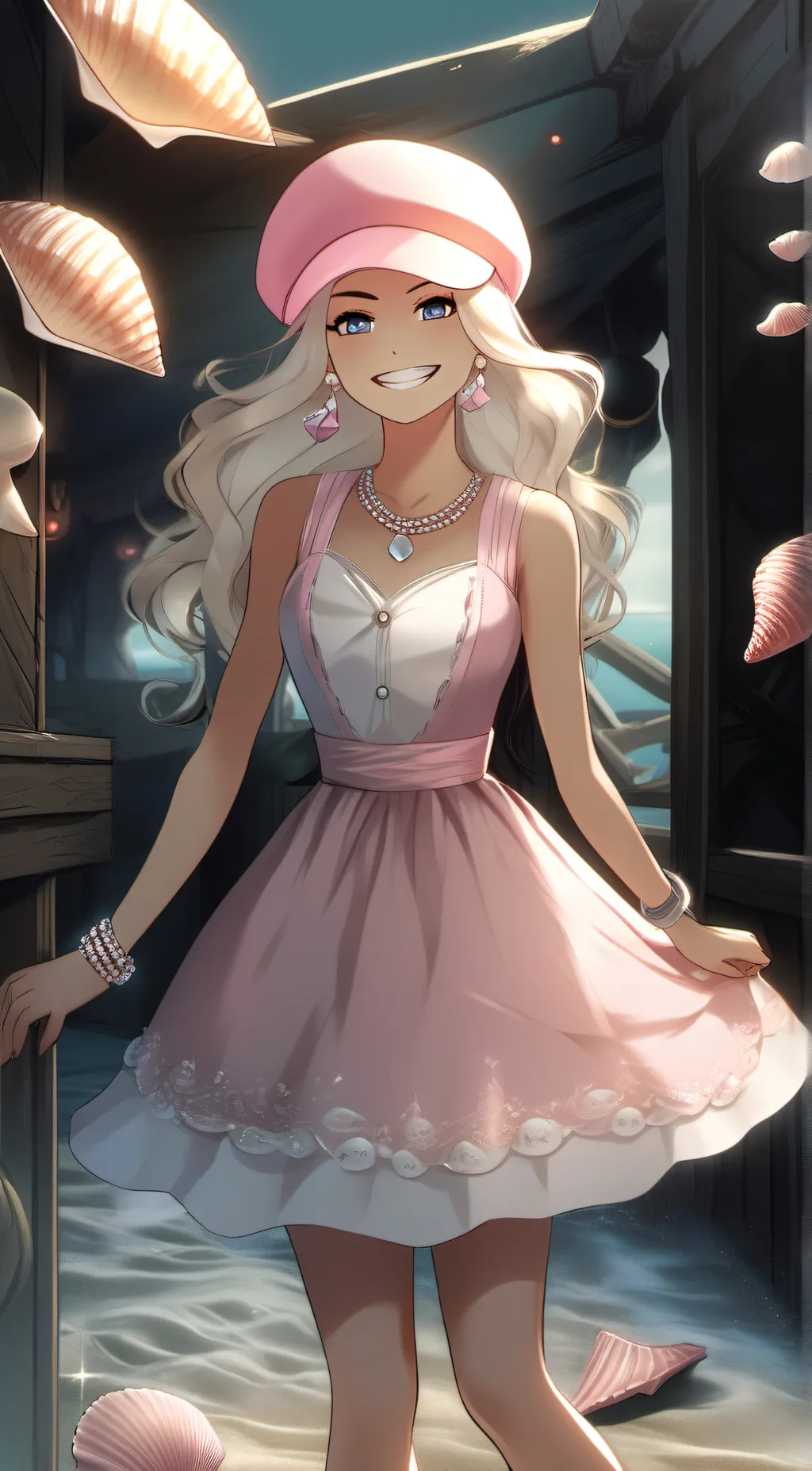 ai character: barbie background