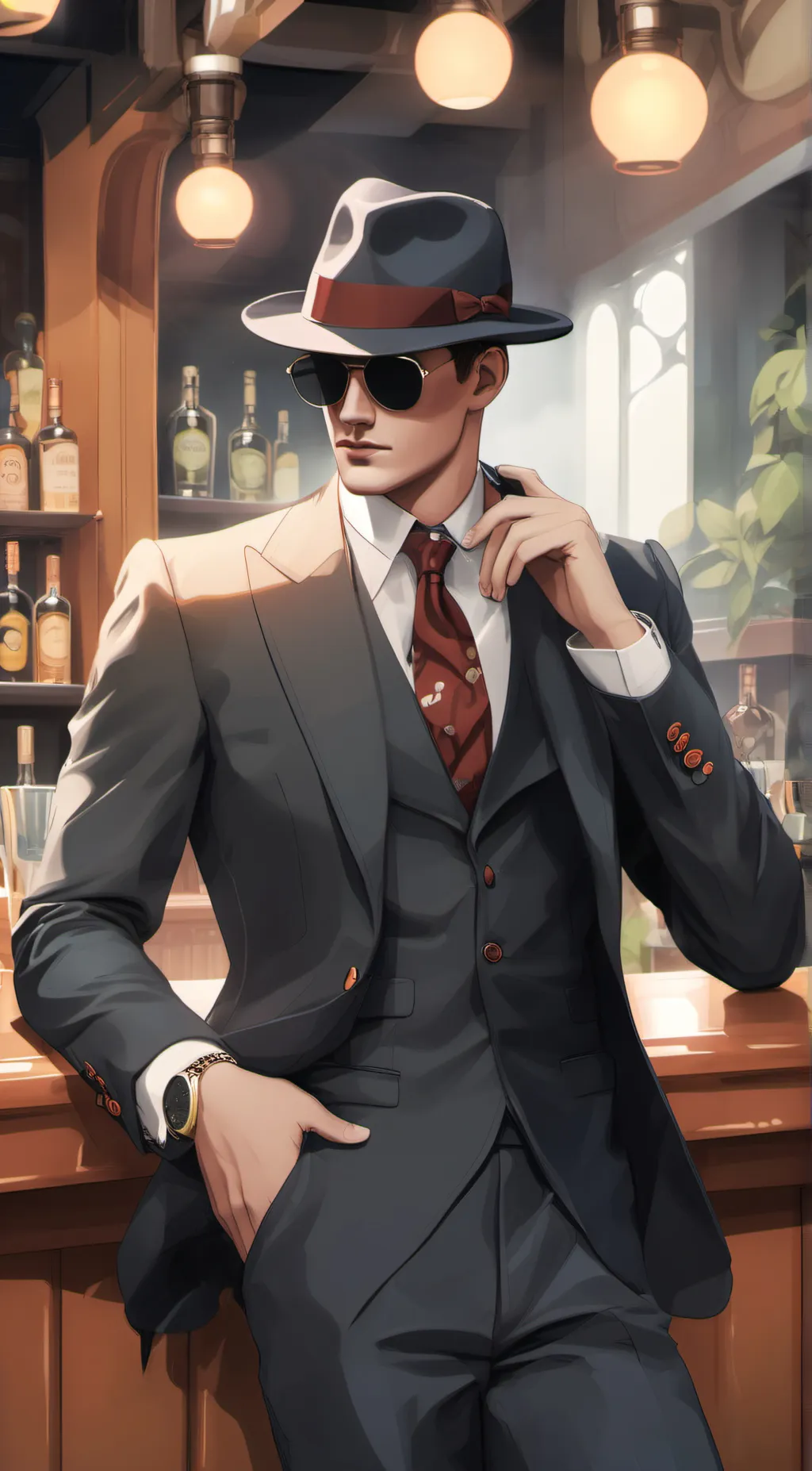 ai character: Neil Bright background