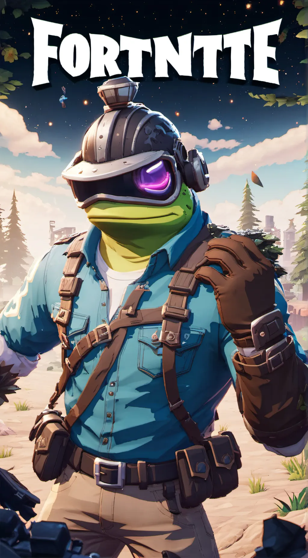 ai character: frogret background