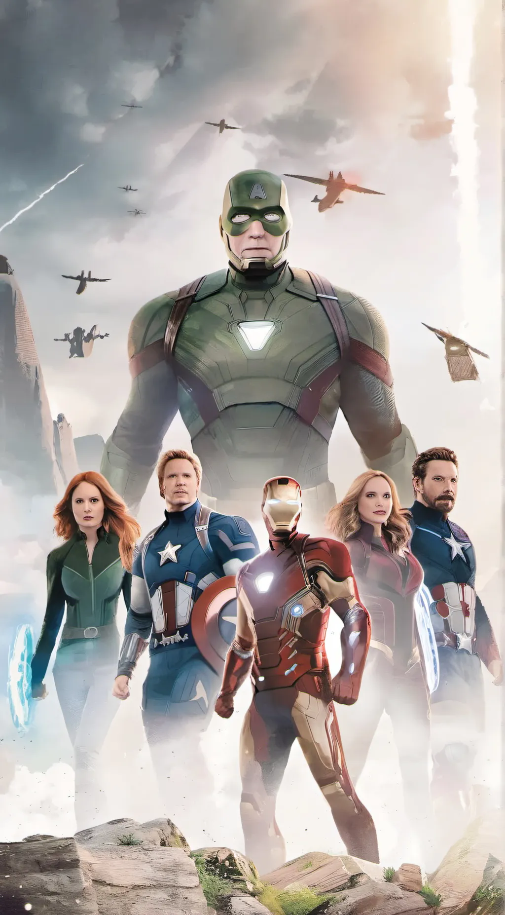 ai character: The Avengers 5 background