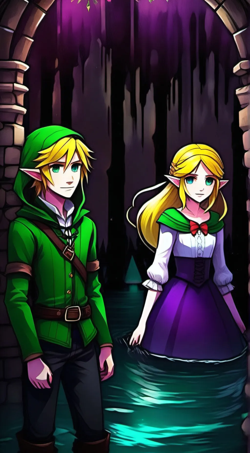 ai character: belle drowned background