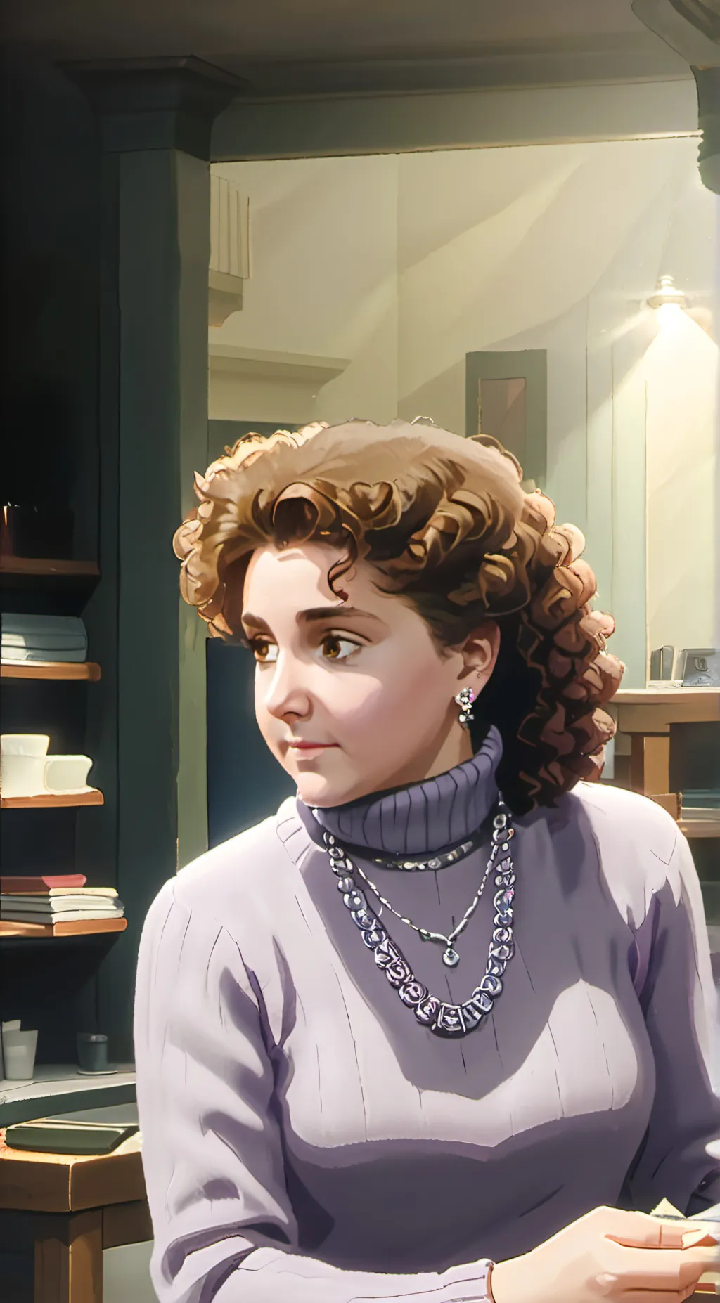 ai character: Tracy McAllister  background