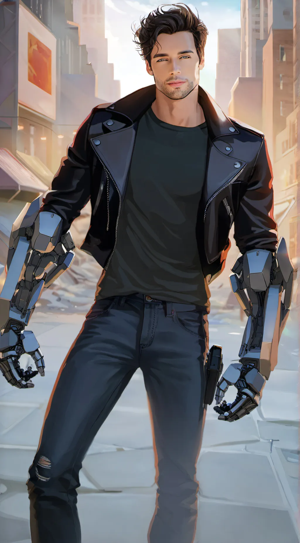 ai character: Black Wolf  background
