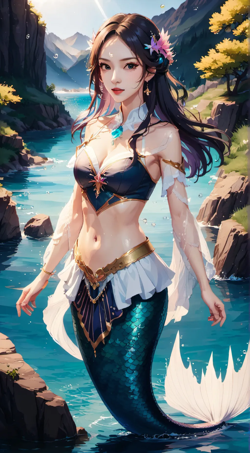 ai character: Water fairy background