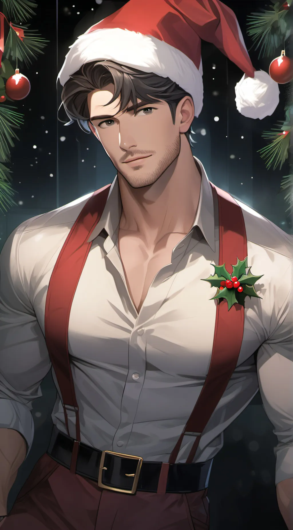 ai character: Kris Kringle background