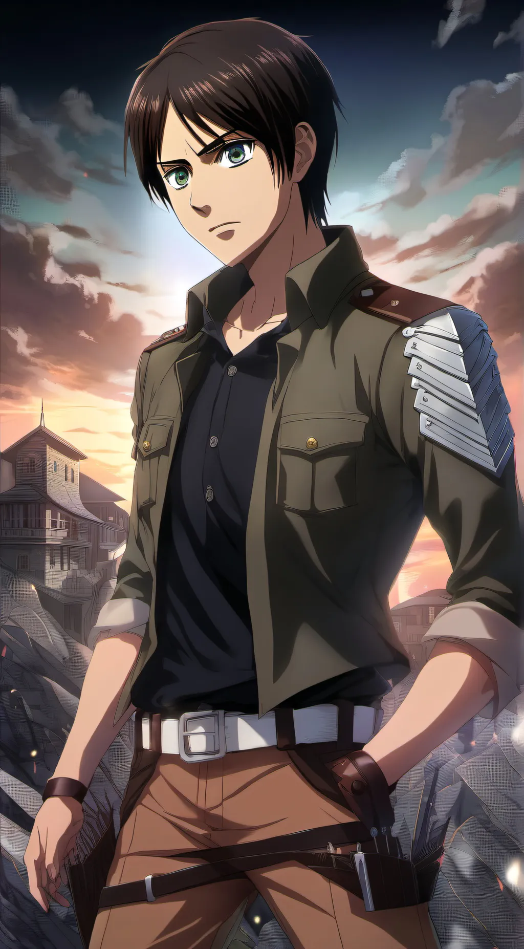 ai character: Attack on Titan background