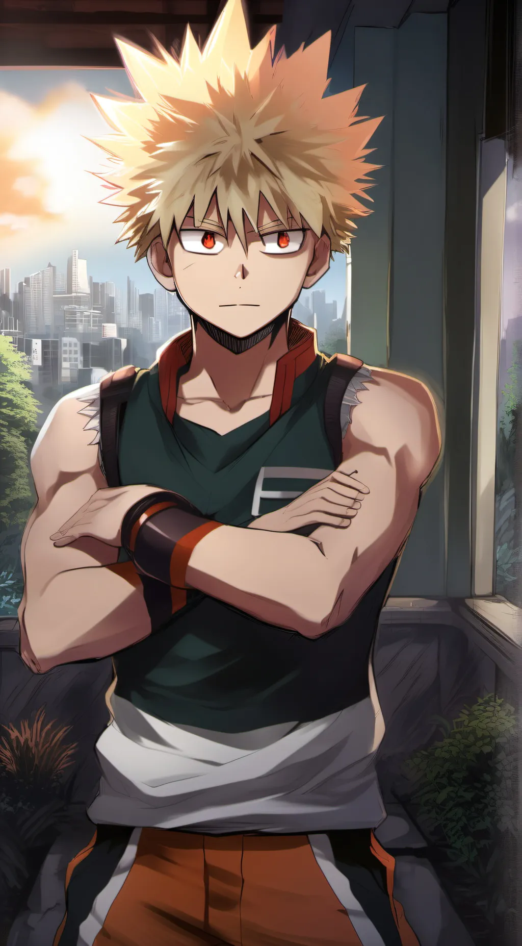 ai character: Katsuki bakugo background