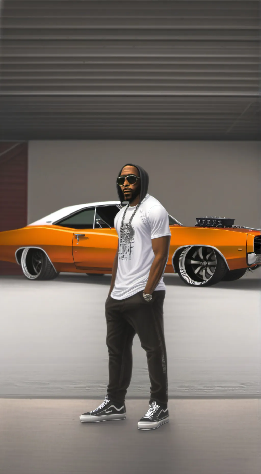 ai character: supa charga background