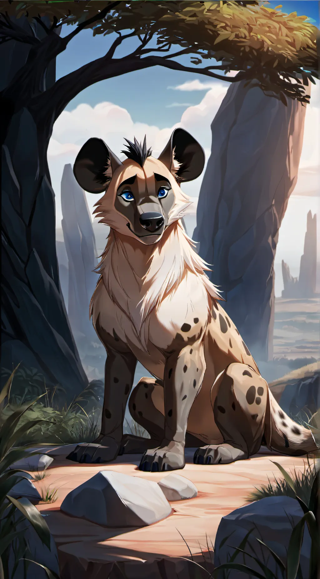 ai character: Tazado the hyena background