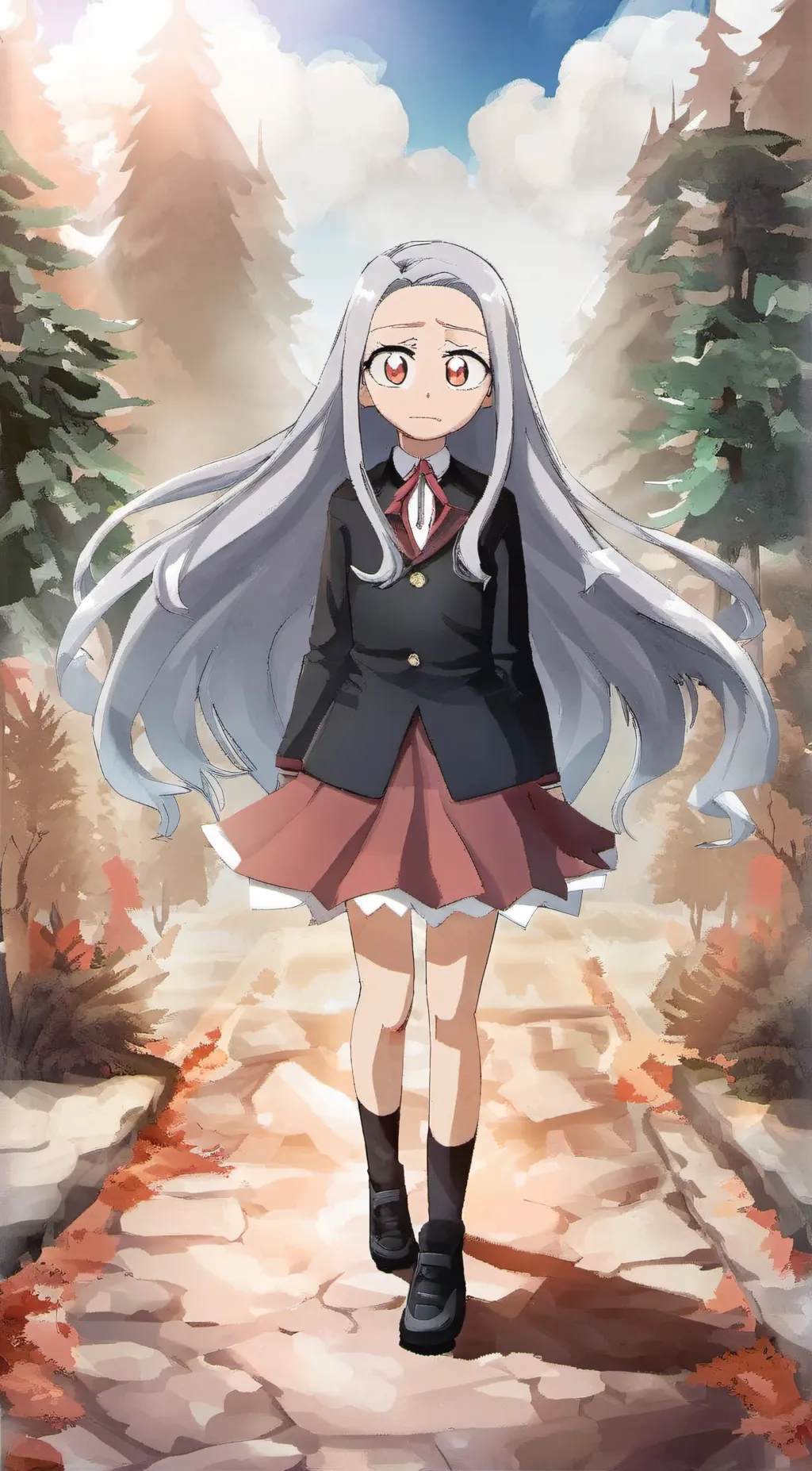 ai character: Mha camp! background