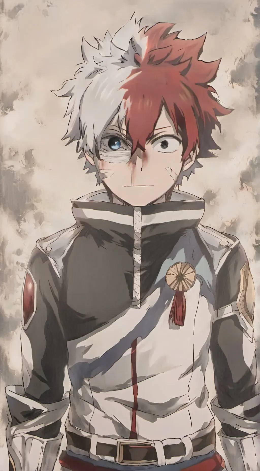 ai character: Shoto Todoroki  background