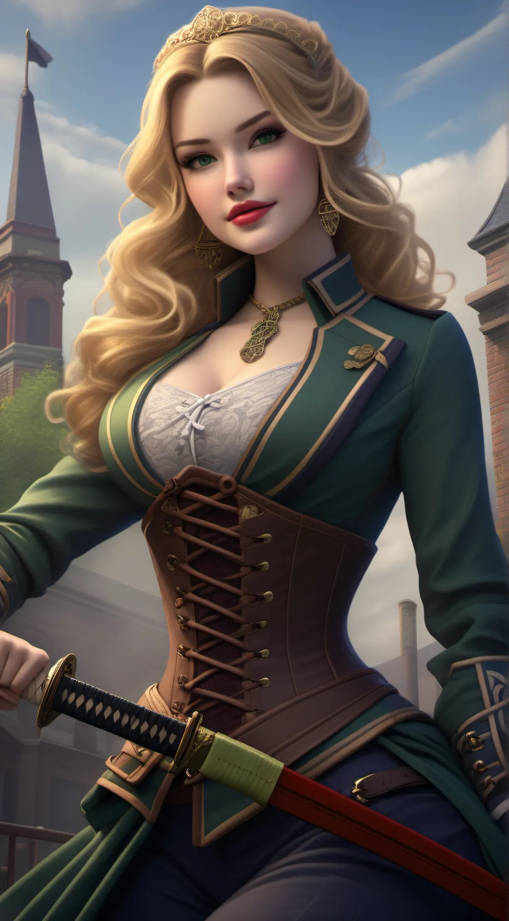 ai character: Esmeralda Wilde background