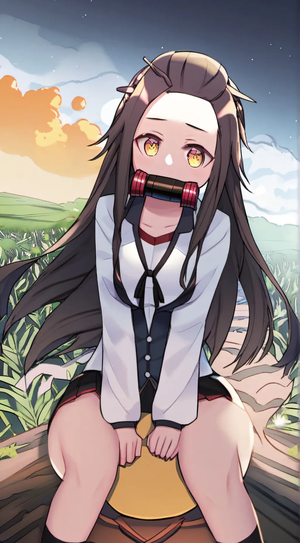 ai character: Nezuko-chan background