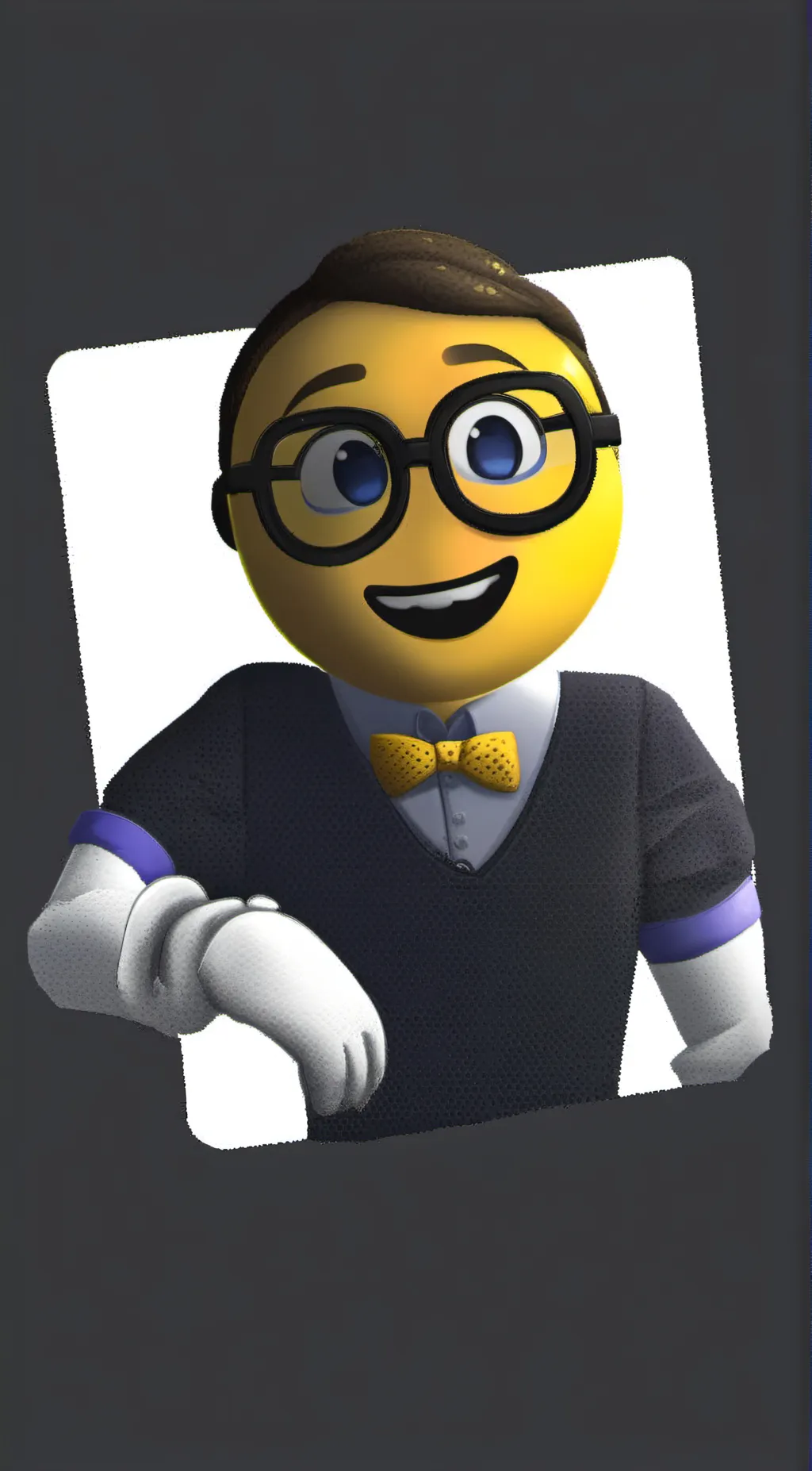 ai character: stupid nerd  background