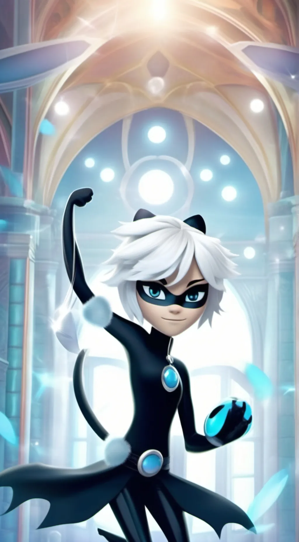ai character: catblanc  background