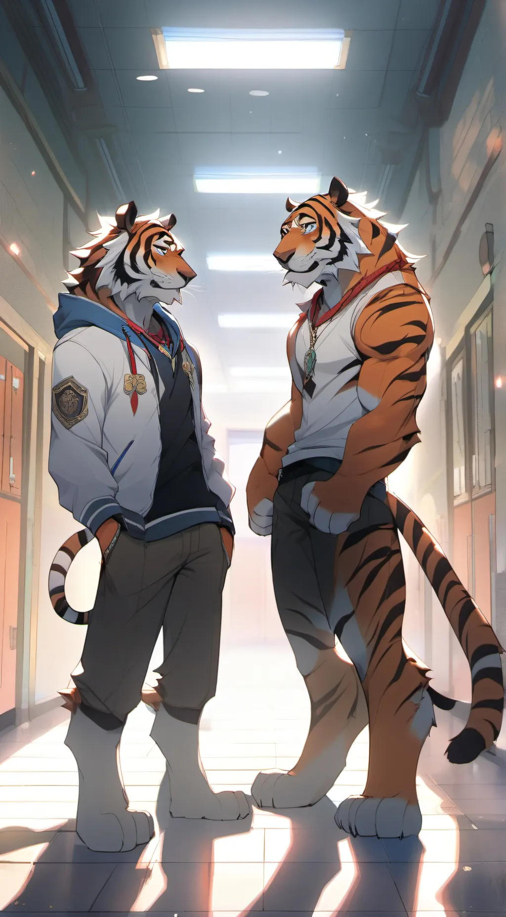 ai character: Ginger and Oakley background