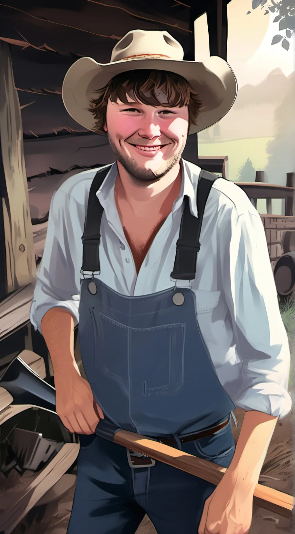 ai character: Logan Conrad  background