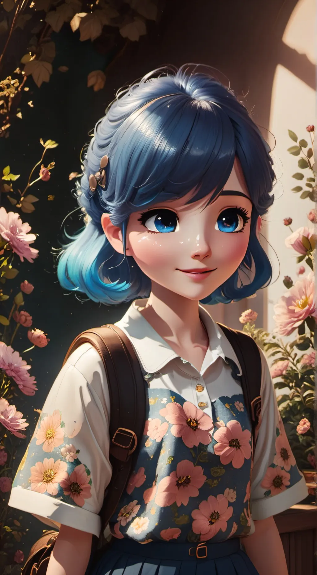 ai character: Marinette  background